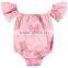 Summer infant girls off shoulder romper floral short alls