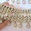 Bridal Golden crystal broad payal ANKLETS pair feet bracelet