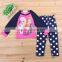 High quality New Fashion baby clothes wholesale cotton pajamas printing for girls custom kids sleepwear