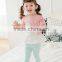 China supplier baby girls pajama clothing wholesale kids wear clothes girls cute pajama suit