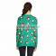 Women Green Sweater allover Santa Claus Pattern Knitted Christmas Sweater
