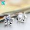 High Quality Korean Sliver Flower Stud Earrings Diamond Earring