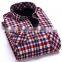 Custom lined plaid flannel warm slim fitted hawaiian shirt latest shirt designs for men 2015