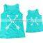 Wholesale mommy and me tank shirts matching sets baby girl tank top women's cross arrow tanks