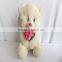 elegant design high quality offer white plush toy bear holding rose for valentine's