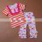children clothing 2017 short sleeve stripe flamingo t-shirts set import baby clothes china baby clothes wholesale