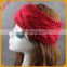 Wholesale wool knit headband for women flower pattern colorful knit headband