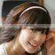 Women Girls Hair Clasp Colored Satin Covered Resin Hairbands 0.8cm Head Hoop Hair Accessory