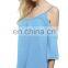 2016 BAIYIMO Latest Hot Sale Off Shoulder Women's Fancy Tunic Top Shirt