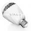 Smart Voice Bulb 3W LED Speech Recognize Bulb, Voice Control Lamp Color-changing Light in English Language E27 Base Holder