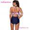 New Design Flower Crop Top Two Piece 2017 Women Swimwear Brazilian Bikini