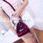 Creative design fashion bright PU leather triangle shoulder bag casual daypack bags