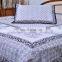 Queen Size Traditional Block Printed Bed Cover Bedspread Decor Flat Sheet Indian Bed Sheet