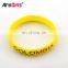 yellow printing wristband with silicon material