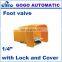 GOGO ATC 5 way pneumatic control air pvc plastic foot pedal valve 1/4 inch BSP 4F210-08LG with Lock and Cover Manual