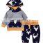 Baby Girl Hoodies with Pocket Top Striped Long Pants 2pcs Flower Print Outfit