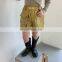 2020 autumn new girls' leather shorts heavy shorts handsome