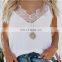 Wholesale 2020 V Neck Backless Mesh Lace Woman Sexy Tank Tops
