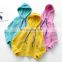 plain style pure color children 100% cotton hoodies