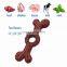 Custom color eco-friendly  TPR soft pet chew toys  beef flavor dog bone toy