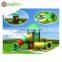 Cost-effective children outdoor playground equipment kids plastic swing and slide for garden JMQ-G086D