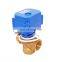 Water Treatment Operation Electric Control 3 Way DC 12 Volt Three Way Water  Shut Off Ball Mixing Valve