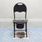 black color metal Commode Chair Folding toilet chair for camping