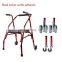 Dual wheel walk aid with seat Aluminum alloy frame plastic caster two-wheeled walker