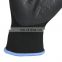 Dipped foam coated customized color nylon safety worker use nitrile gloves