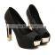 Ladies designer high chunky heels peep toe fashion pumps platform heel sandals brand shoes available in different colors