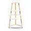white multifunctional durable MDF wood bathroom living room corner shelf organizer