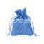 Custom small cheap plain burlap drawstring coffee bag round bottom gunny jute packing bag