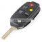 Flip 5 Button Remote Key Case FOB Replacement for VOLVO S60 S80 V70 XC70 XC90