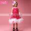 Free shipping 2015 New Design baby girls red soft feather dress