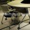 round office table aluminum alloy leg with castor HD-12A-L