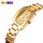 SKMEI 1400 Ladies Quartz Watch Fashion Thin Watches Casual Dress Luxury Rhinestone Waterproof Bracelet Watches
