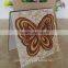 Gold blue bengali wooden butterfly wedding invitation card