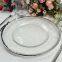 Wholesale Clear Glass Dinner Under Plates Wedding Tableware Glass Charger Plates With Gold Rim