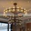 Kitchen Island Linear Arcachon Led Rectangular Modern Crystal Chandeliers Pendant Lights Luxury Lighting