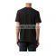 Mens' O-neck Blank T-shirt in Black With White Tape