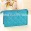 Promotional Diamond Check Zipper Cosmetic Storage Bag With Small Mirror