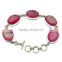 Royal Design !! Pink Druzy 925 Sterling Silver Bracelets, Handmade Silver Jewellery, Silver Jewellery Exporter
