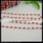 LFD-0019C ~ Wholesale Silver Tone Rosary Style Chain Jewelry Finding 6MM Red - Evil Beaded Wire Wrapped Beaded Chain Jewelry