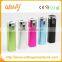 Wholesale custom aluminum alloy digital display lipstick 2600mAh power bank
