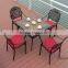wrought iron garden dining table chair furniture set