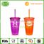 16oz BPA free FDA ,LFGB approved Double Wall Insulated Tumblers Cups with Lid Straw                        
                                                Quality Choice