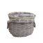 2pcs Garden Flower Basket With Rope Handle And Plastic Liner