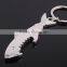 hot sale cute-foot-shaped metal bottle opener with keychain for party