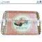 Eco-friendly Bamboo Fiber Custom Printed Square Carrying Serving Tray With Handles