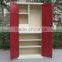 Red steel locker closet Indian style metal wardrobe